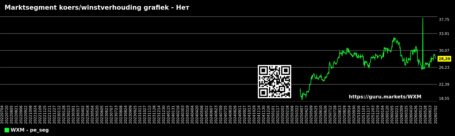 Marktsegment koers/winstverhouding grafiek - Нет